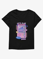 Vaporwave Let's Play Videogames Girls T-Shirt Plus