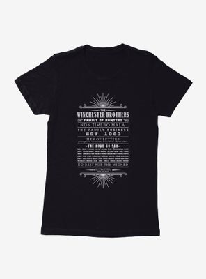 Supernatural The Winchester Brothers Womens T-Shirt
