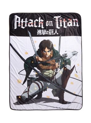 Attack On Titan Logo Eren Throw Blanket