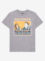 Halloween Michael Myers & Laurie Strode Arcade Game T-Shirt - BoxLunch Exclusive