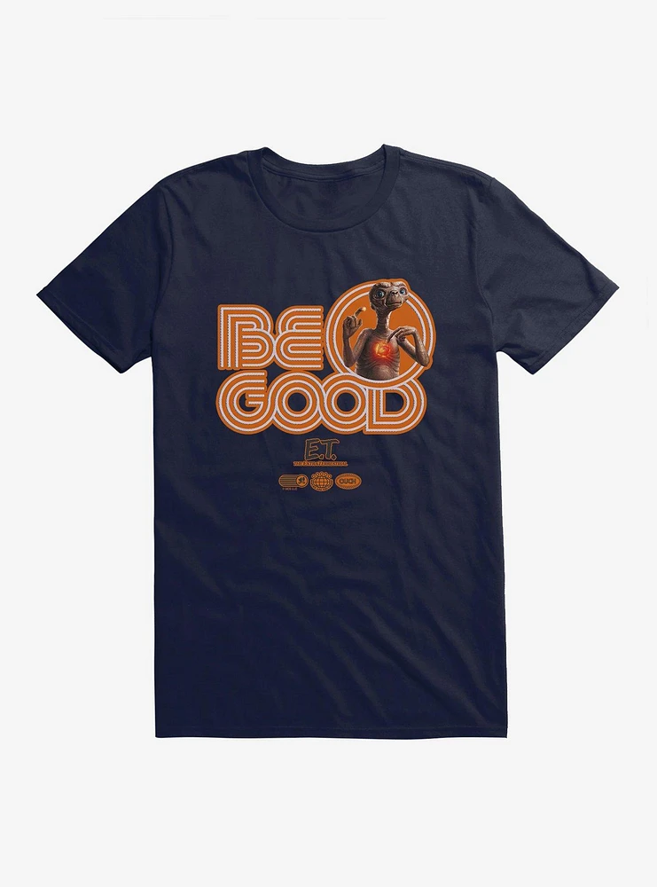 E.T. 40th Anniversary Be Good Bold Striped Font Orange T-Shirt
