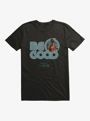 E.T. 40th Anniversary Be Good Bold Striped Font Teal T-Shirt