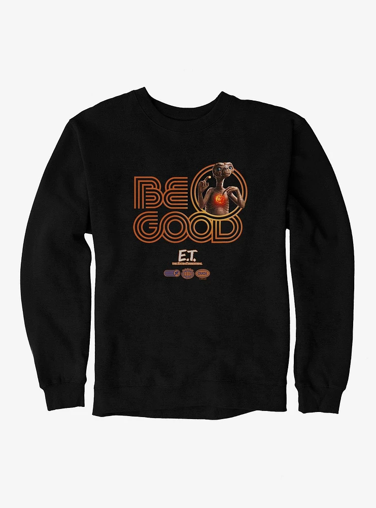 E.T. 40th Anniversary Be Good Striped Font Sweatshirt