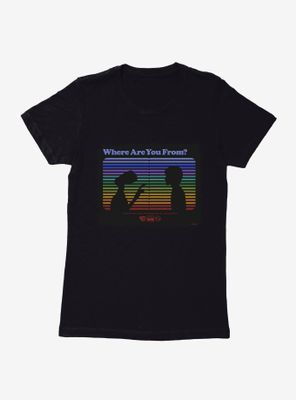 E.T. 40th Anniversary Where Are You From E.T And Elliott Silhouette Womens T-Shirt