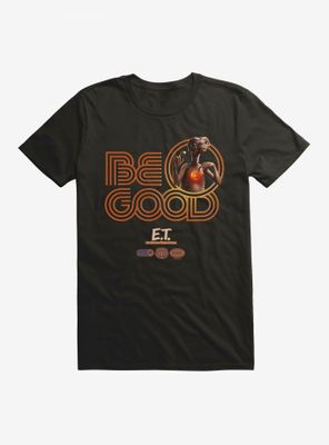 E.T. 40th Anniversary Be Good Striped Font Orange T-Shirt