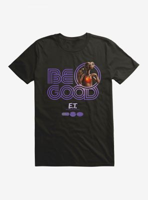 E.T. 40th Anniversary Be Good Striped Font Purple T-Shirt