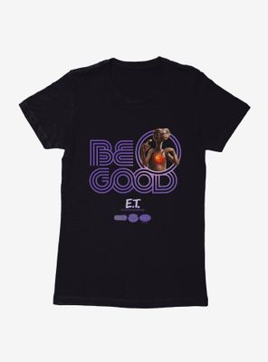 E.T. 40th Anniversary Be Good Striped Font Purple Womens T-Shirt
