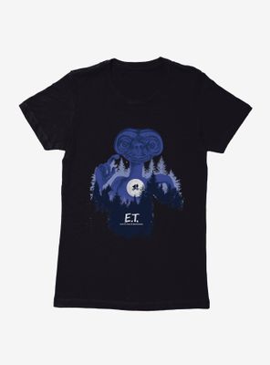 E.T. 40th Anniversary Flying Bicycle Woods Graphic Womens T-Shirt