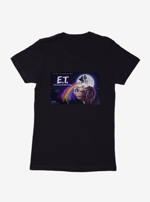 E.T. 40th Anniversary Flying Bicycle Rainbow Flight Womens T-Shirt