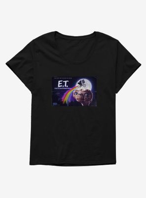 E.T. 40th Anniversary Flying Bicycle Rainbow Flight Womens T-Shirt Plus