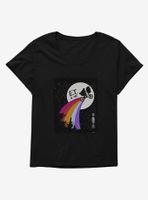 E.T. 40th Anniversary Rainbow Flight Graphic Womens T-Shirt Plus