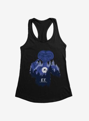 E.T. 40th Anniversary Flying Bicycle Woods Graphic Womens Tank Top