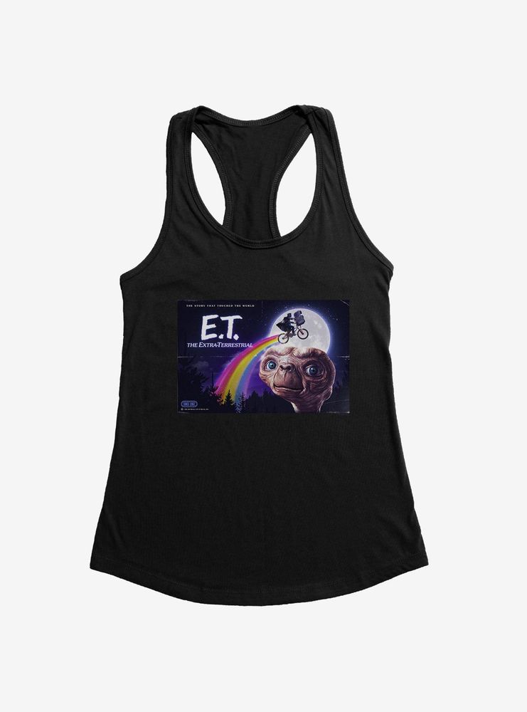 E.T. 40th Anniversary Flying Bicycle Rainbow Flight Womens Tank Top