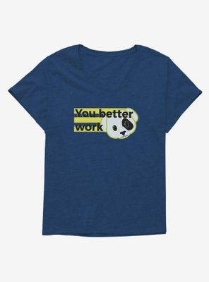 Emoji You Better Work Womens T-Shirt Plus