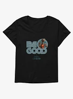 E.T. 40th Anniversary Be Good Bold Striped Font Teal Girls T-Shirt Plus