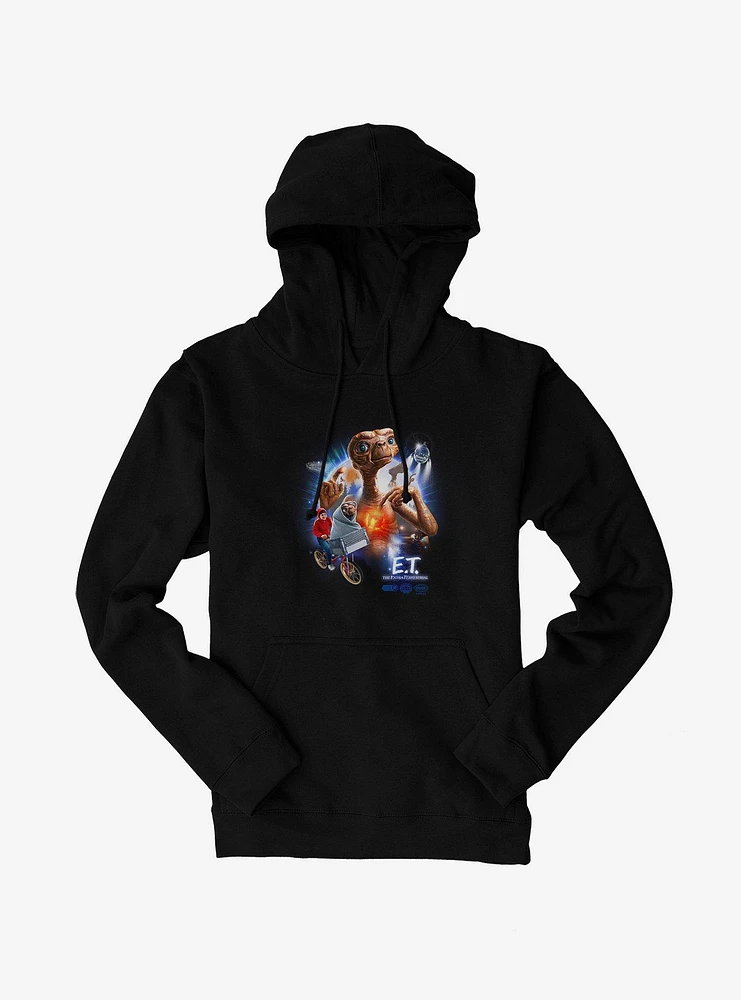 E.T. 40th Anniversary Iconic Movie Scenes Graphic Hoodie