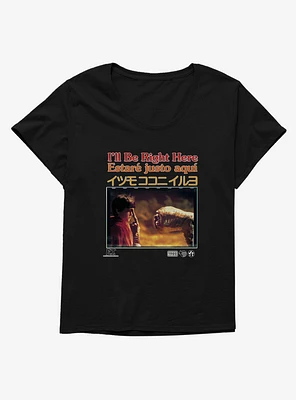E.T. 40th Anniversary I'll Be Right Here Multi Language Movie Still Girls T-Shirt Plus