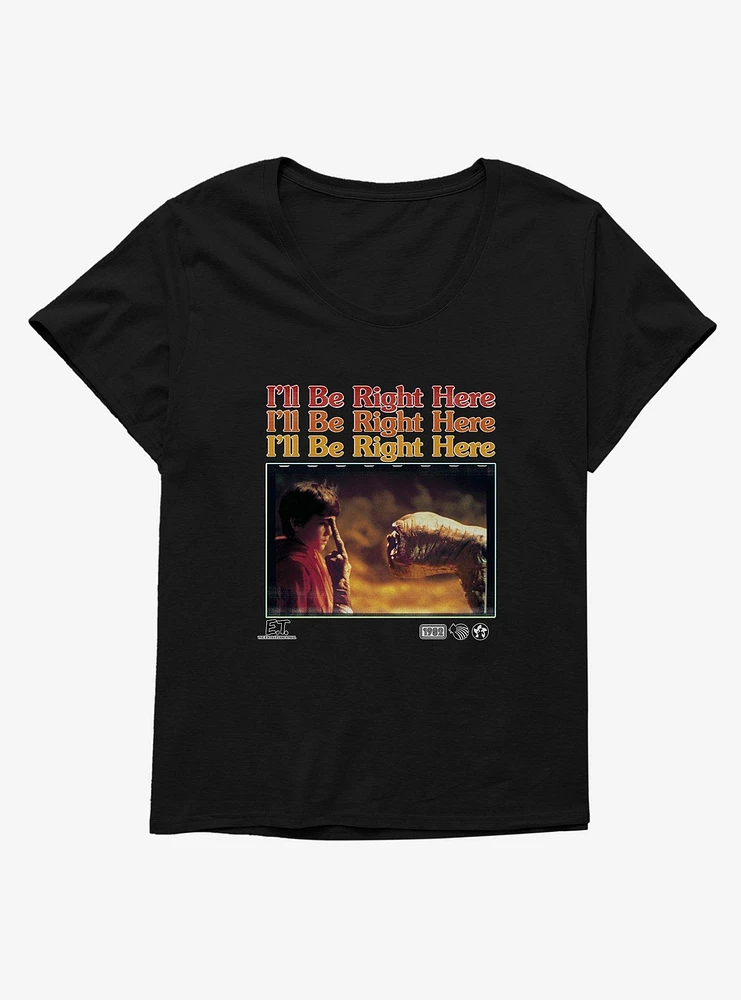 E.T. 40th Anniversary I'll Be Right Here Movie Still Girls T-Shirt Plus