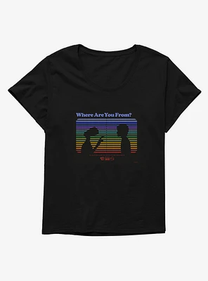 E.T. 40th Anniversary Where Are You From E.T And Elliott Silhouette Girls T-Shirt Plus