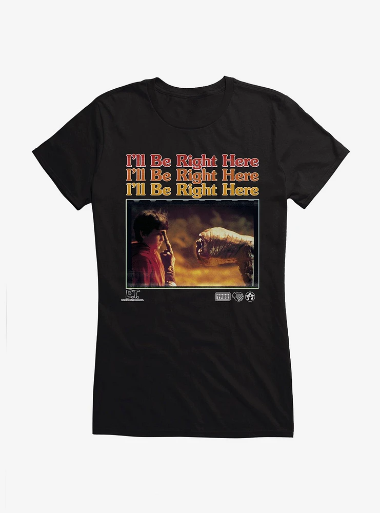 E.T. 40th Anniversary I'll Be Right Here Movie Still Girls T-Shirt