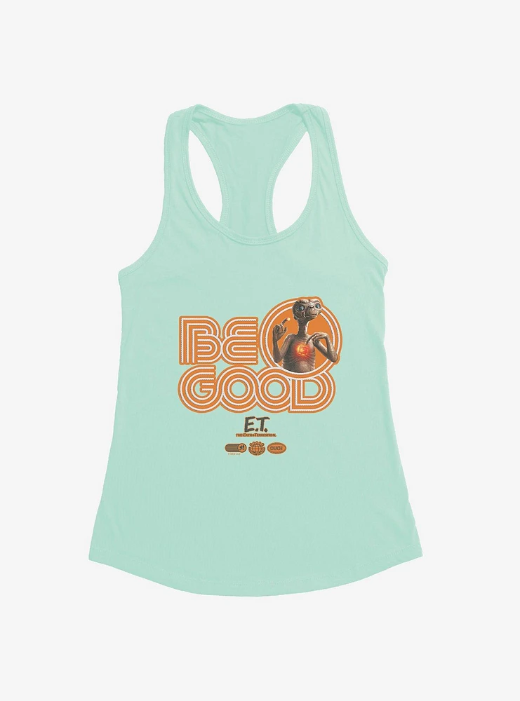E.T. 40th Anniversary Be Good Bold Striped Font Orange Girls Tank