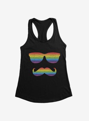 ICreate Pride Rainbow Sunglasses And Mustache Tank Top