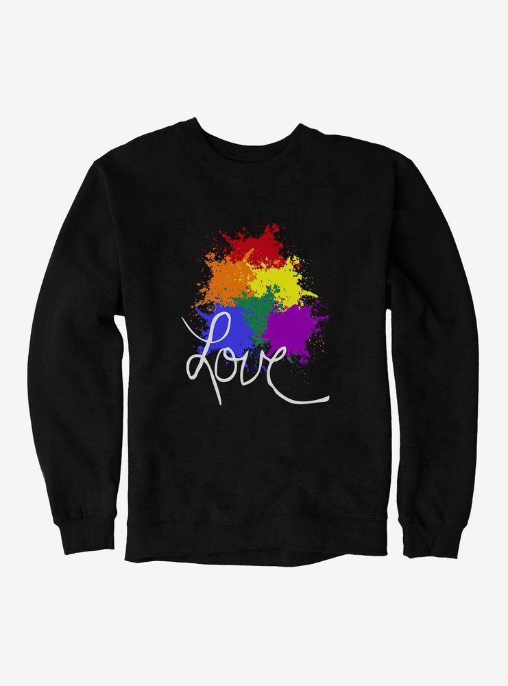 ICreate Pride Rainbow Love Splatter Sweatshirt