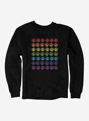 ICreate Pride Rainbow Peace Signs Sweatshirt