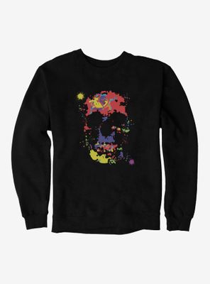 ICreate Pride Rainbow Splatter Skull Sweatshirt