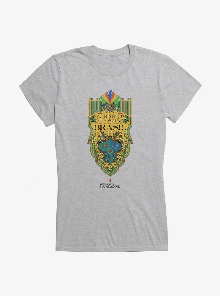 Fantastic Beasts: The Secrets Of Dumbledore Ministerio Da Magia Brasil Crest Girls T-Shirt