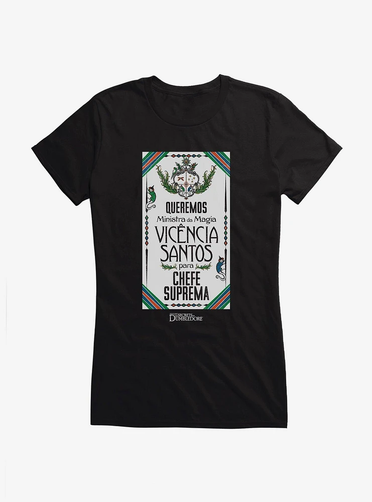 Fantastic Beasts: The Secrets Of Dumbledore Vicencia Santos Para Chefe Suprema Girls T-Shirt