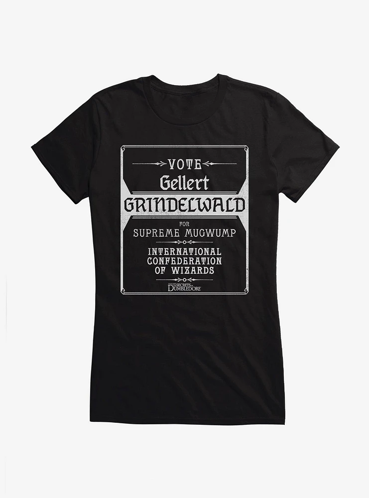 Fantastic Beasts: The Secrets Of Dumbledore Vote Gellert Grindelwald Girls T-Shirt