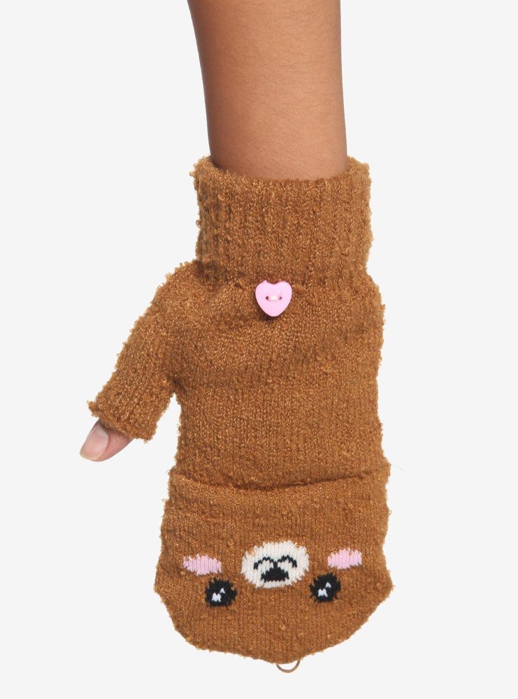 Fuzzy Kawaii Teddy Bear Convertible Gloves