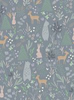 Spring Forest Pals Peel & Stick Wallpaper Dark