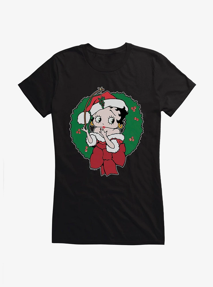 Betty Boop Mistletoe Girls T-Shirt