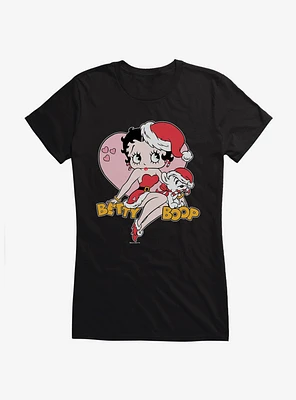 Betty Boop Pudgys Christmas Girls T-Shirt