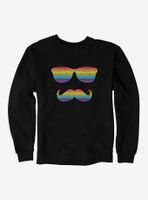 ICreate Pride Rainbow Sunglasses And Mustache Sweatshirt
