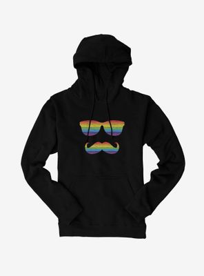 ICreate Pride Rainbow Sunglasses And Mustache Hoodie