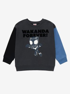 Marvel Black Panther Wakanda Forever Color Block Crew Neck - BoxLunch Exclusive