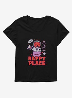 Cats Happy Place Womens T-Shirt Plus