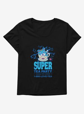 Cats Love Tea Womens T-Shirt Plus