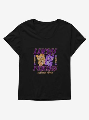 Cats Lucky Friends Womens T-Shirt Plus
