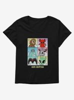 Cryptids Cute Grid Womens T-Shirt Plus