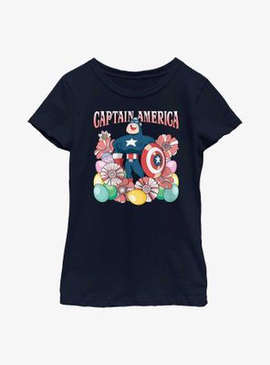 Marvel Captain America Collecting Eggs Youth Girls T-Shirt