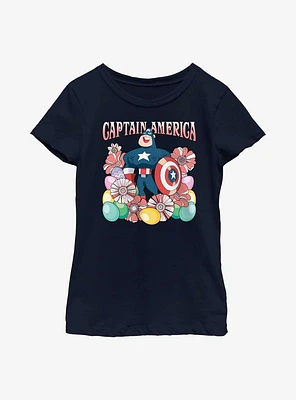 Marvel Captain America Collecting Eggs Youth Girls T-Shirt