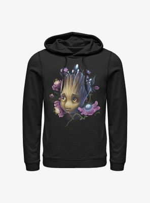 Marvel Guardians Of The Galaxy Groot Flowers Hoodie