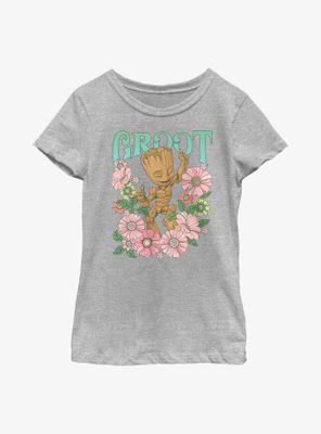 Marvel Guardians Of The Galaxy Groot Flower Dance Youth Girls T-Shirt