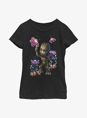 Marvel Guardians Of The Galaxy Groot Plants Youth Girls T-Shirt