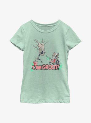 Marvel Guardians Of The Galaxy Grooted Youth Girls T-Shirt