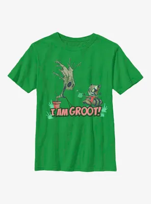 Marvel Guardians Of The Galaxy Grooted Youth T-Shirt